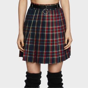 Dolls Kill Current Mood Plaid Mini Skirt